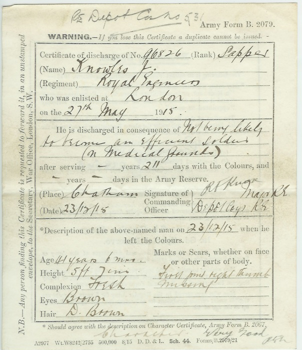 Cert. of Discharge (front)