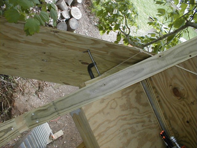 West wall coming up, looking north